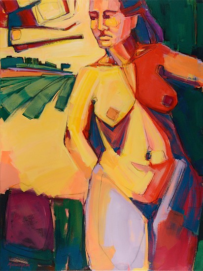Janice Mathews-Gordon, SHESCAPE, 2017
Acrylic and Charcoal, 48 x 36 in.
Signature: "Matthews Gordon," Front, Bottom, Left Corner 
JMG048