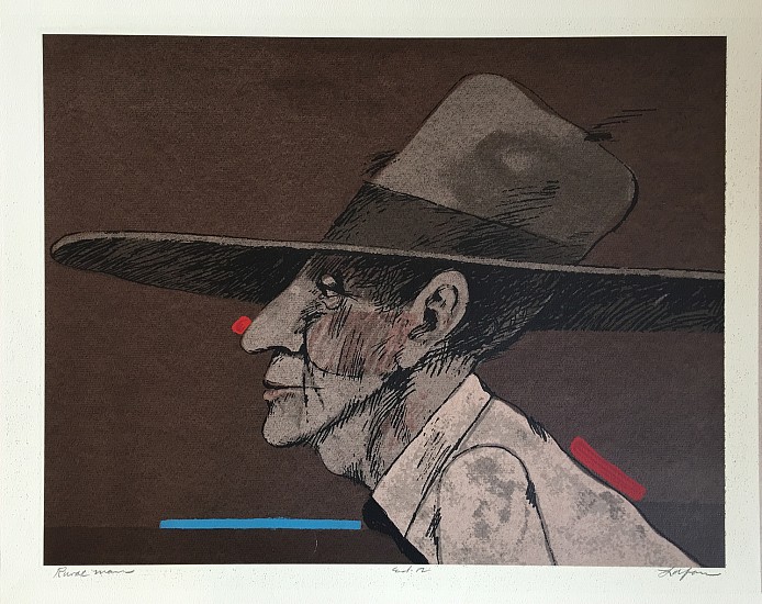 D. J. Lafon, RURAL MAN
Etching, 17 1/2 x 23 in.
Edition of 12
LAF1101
$750
Gallery staff will contact you 72 hours after purchase regarding any additional shipping costs.