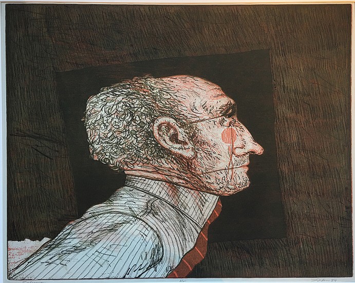D. J. Lafon, SALESMAN, 1984
Etching and aquatint, 25 x 31 in. (63.5 x 78.7 cm)
Edition of 15
Matted: 28" X 34"
LAF1149
$750
Gallery staff will contact you 72 hours after purchase regarding any additional shipping costs.