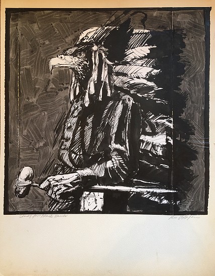 D. J. Lafon, STUDY FOR BLACK HAWK
Ink on Paper, 32 x 25 in. (81.3 x 63.5 cm)
LAF1150
$750
Gallery staff will contact you 72 hours after purchase regarding any additional shipping costs.