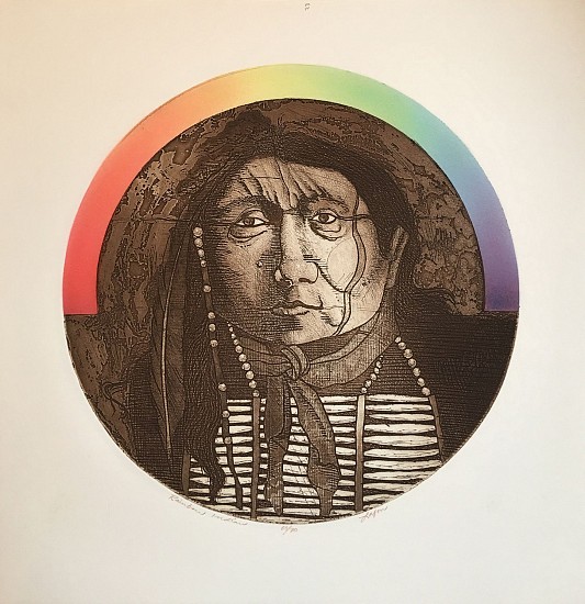 D. J. Lafon, RAINBOW INDIAN
Watercolor & Ink, 19 x 19 in. (48.3 x 48.3 cm)
LAF1109-58/70
$750
Gallery staff will contact you 72 hours after purchase regarding any additional shipping costs.