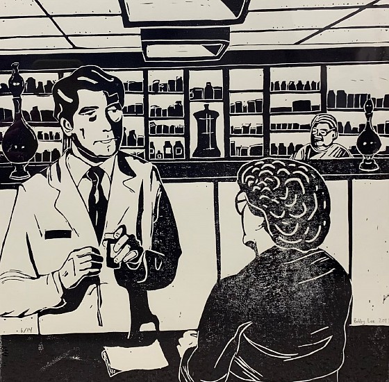 Bobby Lee, PHARMACY, 2011
Linoleum Cut Print, 12 x 12 in. (30.5 x 30.5 cm)
LEE022
$140
Gallery staff will contact you 72 hours after purchase regarding any additional shipping costs.