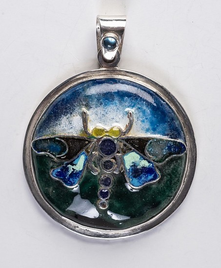 Sheridan Conrad, ENAMEL DRAGONFLY, 2018
Sterling Silver and Enamel Pendant with One Round Blue Topaz, Measuring 3mm Cabochon, 2 in. (5.1 cm)
CONR051
Sold