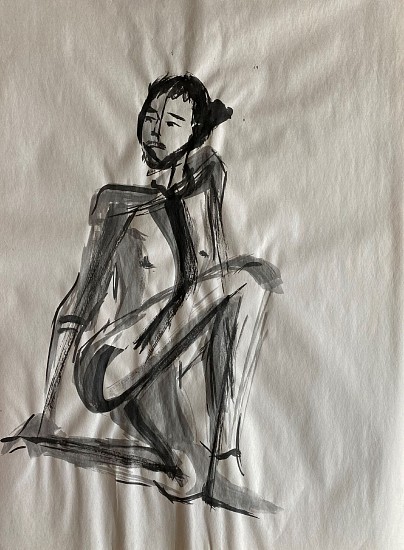 Aidan Danels, CROUCHED FIGURE STUDY, 2020
India Ink on Paper, 24 x 18 in. (61 x 45.7 cm)
Matted/Shrink-wrapped
ADAN026