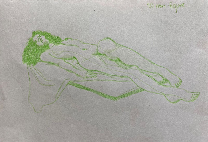 Aidan Danels, FIGURE STUDY GREEN, 2020
Colored Pencil on Paper, 8 x 11 in. (20.3 x 27.9 cm)
Framed
ADAN012
Sold