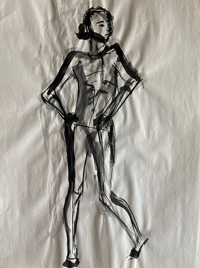 Aidan Danels, STANDING FIGURE STUDY, 2020
India Ink on Paper, 23 1/2 x 18 in. (59.7 x 45.7 cm)
Matted/Shrink-wrapped
ADAN025