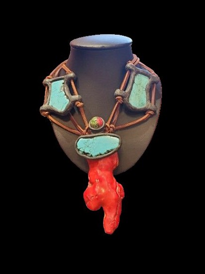 Stella Thomas Designs, Stella 4 - Turquoise, Large Red Coral, and Bloodstone
Jewelry
0396
$1,500
Gallery staff will contact you 72 hours after purchase regarding any additional shipping costs.